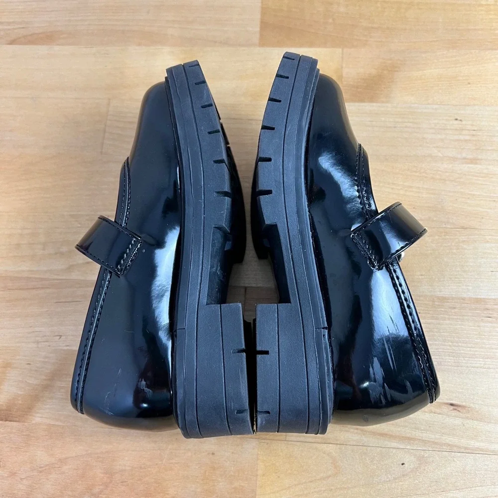 Dream Pairs‎ Black Patent Mary Jane Platform Lug Sole Shoes Girls Kids Size 9